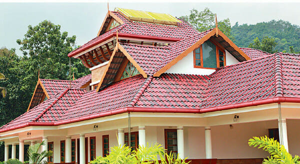 New tile roof on large building